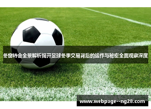 冬窗转会全景解析揭开足球冬季交易背后的运作与秘密全面观察深度 冬窗转会全景解析揭开足球冬季交易背后的运作与秘密全面观察深度